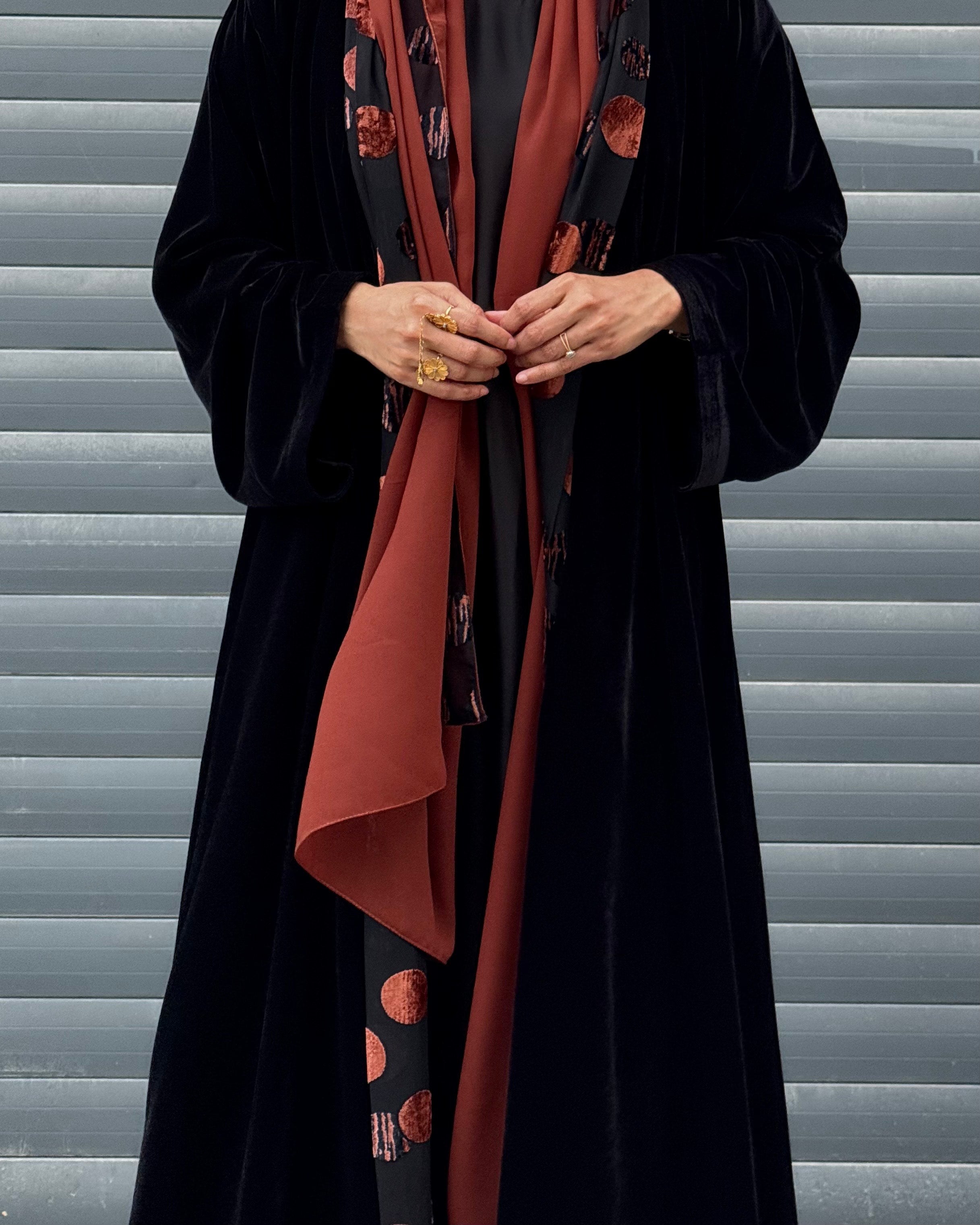 Velvet Dusk Abaya Set