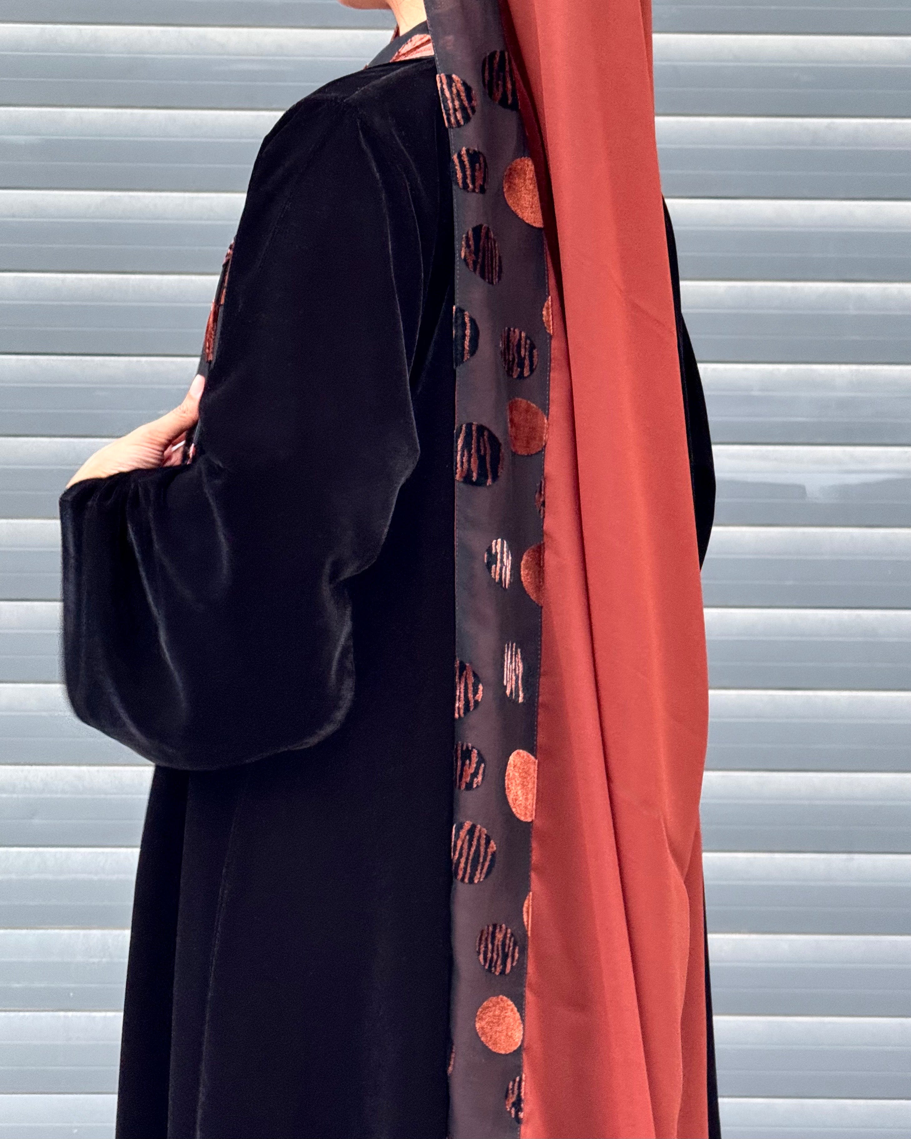 Velvet Dusk Abaya Set