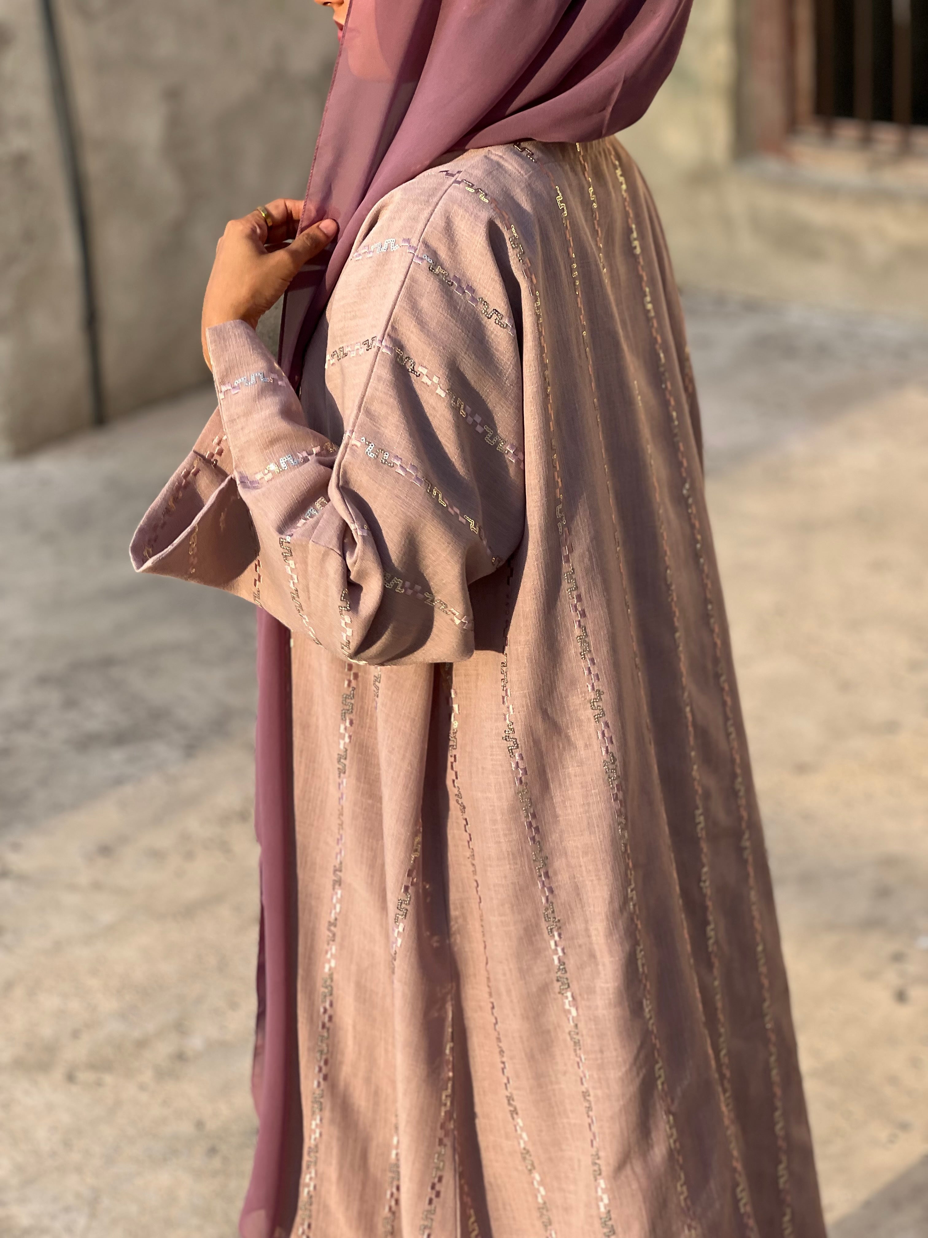 Dusty Pink Abaya Set